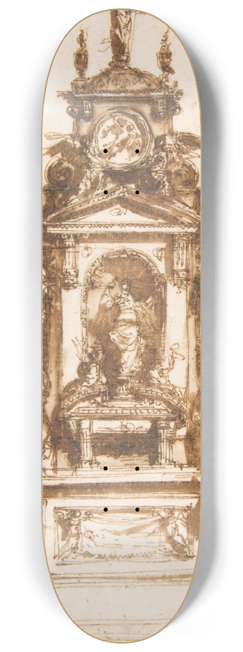 Mauro Antonio Tesi - Design for an Altar Erected for the Holy Week 8.25 inch art skate deck