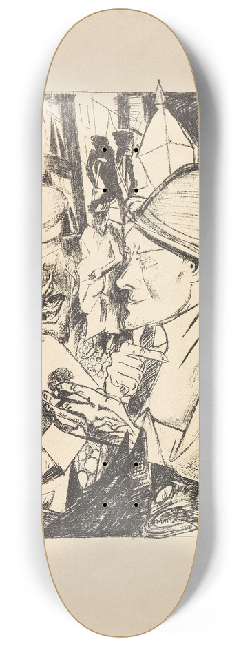 Max Beckmann - Die Hlle 8.25 inch art skate deck