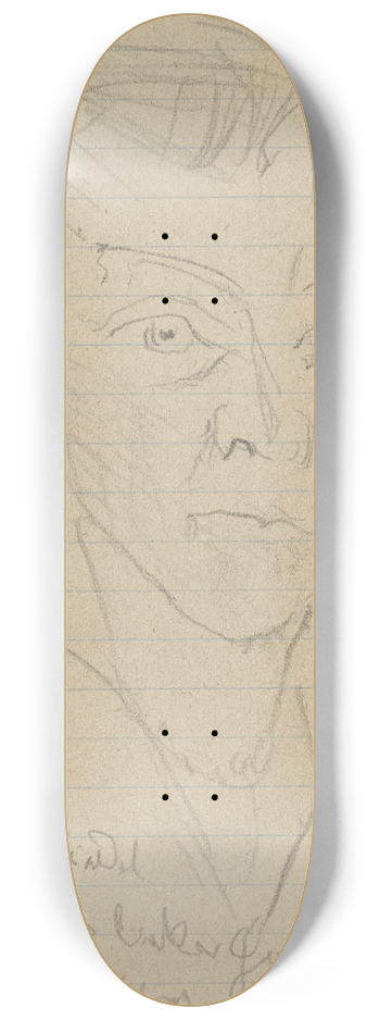 Max Beckmann - Fridel Battenberg (mit der linken Hand gezeichnet) 8.25 inch art skate deck