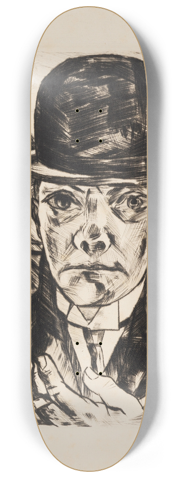 Max Beckmann - Selbstbildnis mit steifem Hut 8.25 inch art skate deck
