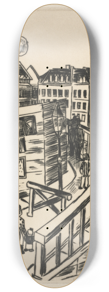 Max Beckmann - Wooden Bridge 8.25 inch art skate deck