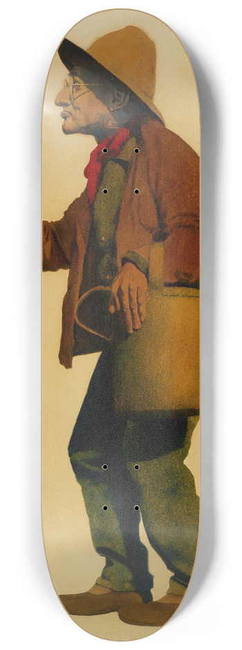 Maxfield Parrish - The Gardener 8.25 inch art skate deck