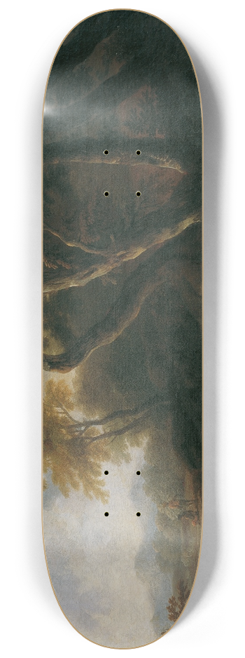 Maximilian Joseph Schinnagl - Waldlandschaft mit Gewsser rechts 8.25 inch art skate deck