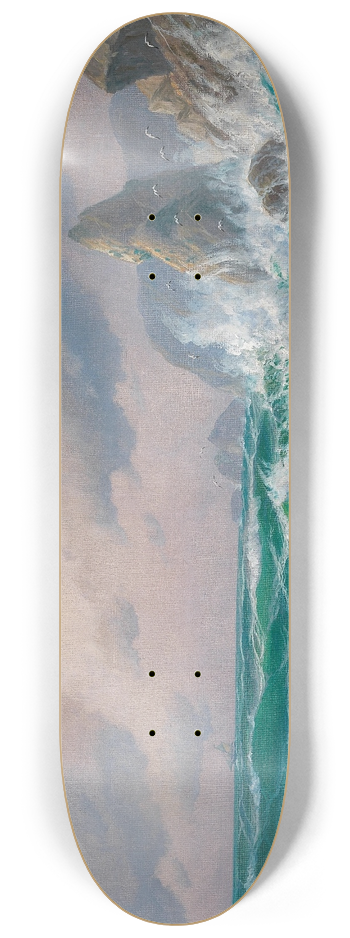 Max Jensen - Stormy Sea before a Rocky Coast 8.25 inch art skate deck