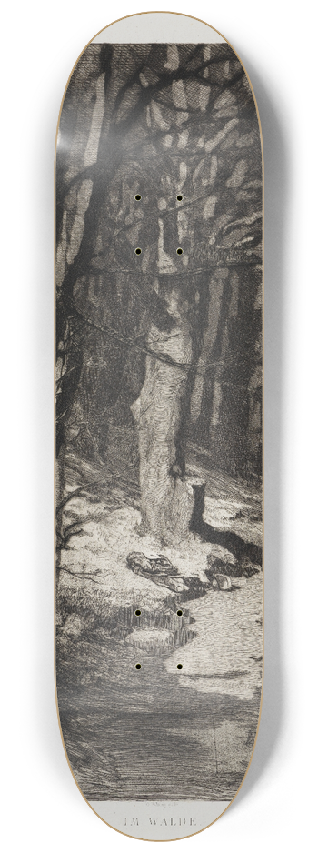 Max Klinger - Im Walde (Dramen, Opus IX, Blatt 6) 8.25 inch art skate deck