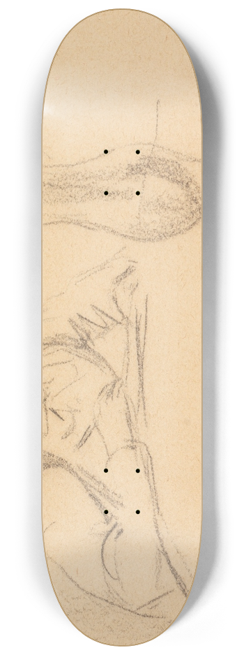 Max Liebermann - Lesende 8.25 inch art skate deck