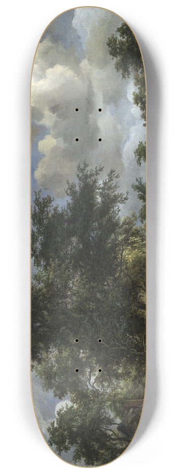 Meindert Hobbema - A View on a High Road 8.25 inch art skate deck