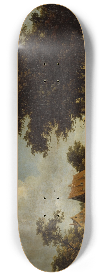 Meindert Hobbema - Les Moulins 8.25 inch art skate deck