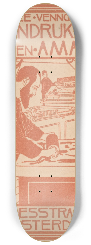 Johann Georg van Caspel - Advertentie van Steendrukkerij voorheen Amand 8.25 inch art skate deck