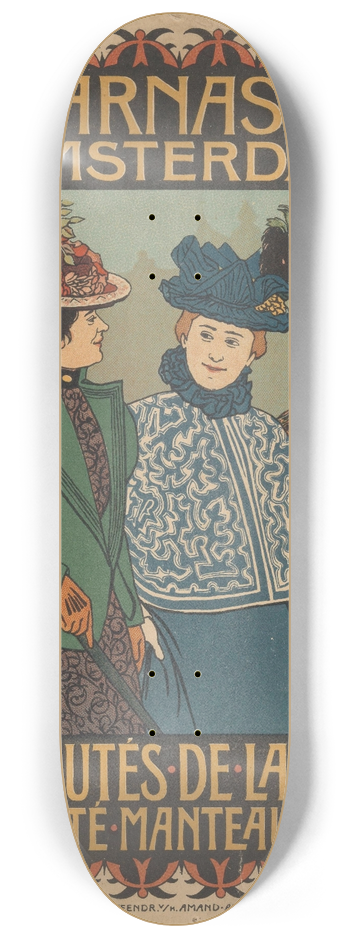 Johann Georg van Caspel - Advertisement of clothing store D. Barnasconi in Amsterdam 8.25 inch art skate deck