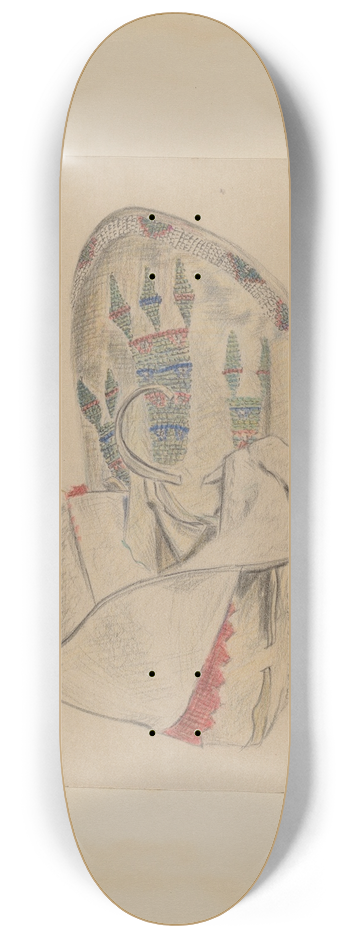 Melita Hofmann - Beaded Moccasin 8.25 inch art skate deck
