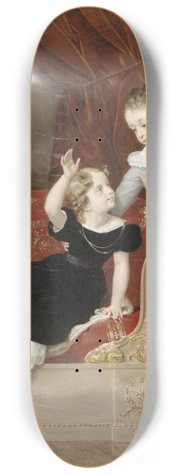 Merry-Joseph Blondel - Portrait de deux enfants dans un intrieur de style Empire 8.25 inch art skate deck