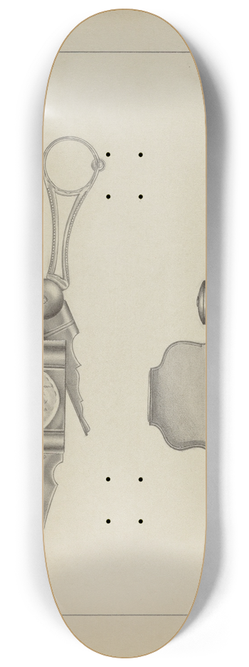 Michael Fenga - Silver Candle Snuffer 8.25 inch art skate deck