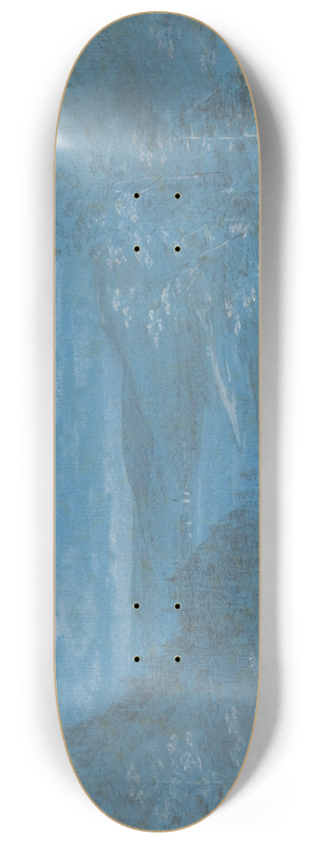 Johann Georg von Dillis - View of the Ankl-Alpe and the Schliersee 8.25 inch art skate deck