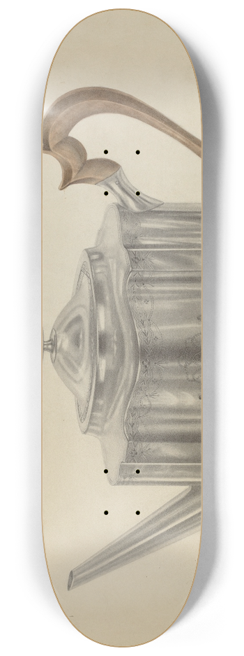 Michael Fenga - Silver Teapot 8.25 inch art skate deck