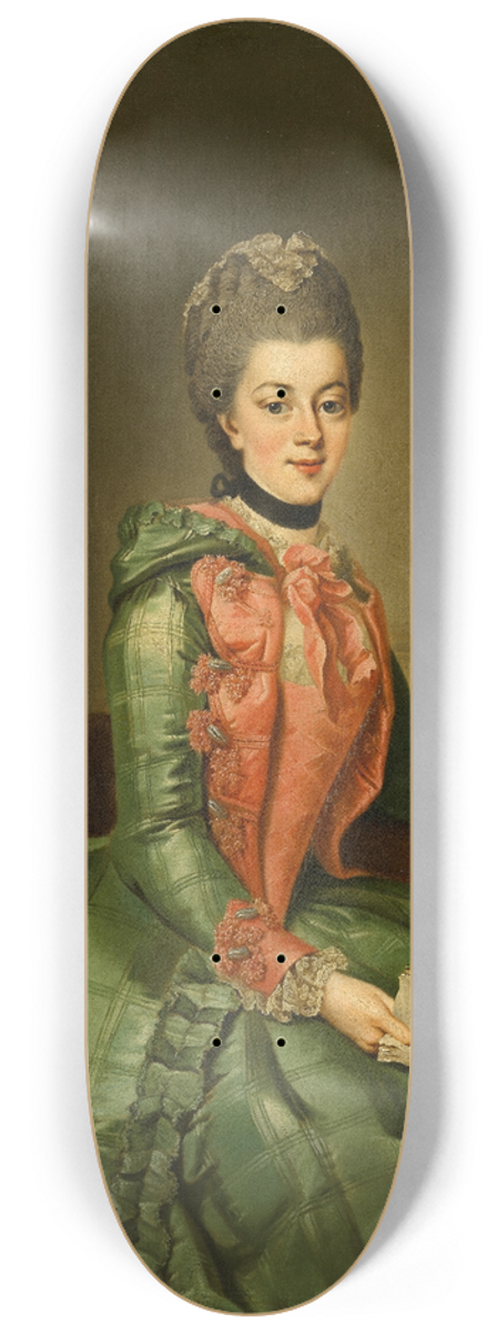 Johann Georg Ziesenis - Portrait of Princess Frederika Sophia Wilhelmina 8.25 inch art skate deck