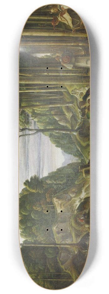 Johann Heinrich Ferdinand Olivier - Procession of Pilgrims in the Forest 8.25 inch art skate deck