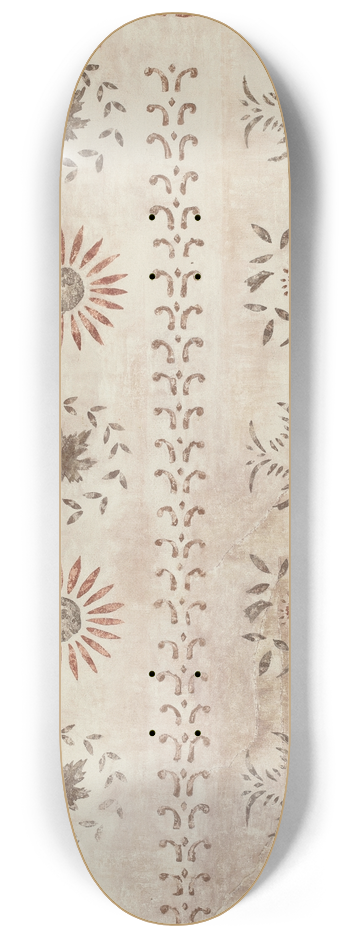 Mildred E. Bent - Stencilled Wall 8.25 inch art skate deck