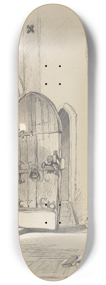Miles Edmund Cotman - Tuttington Ch. Nov. 11th 1841 8.25 inch art skate deck