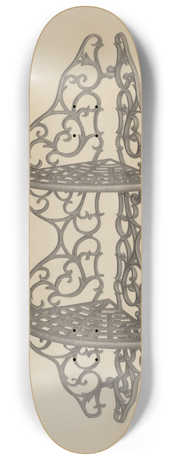 Milton Grubstein - Corner Shelf Bracket 8.25 inch art skate deck