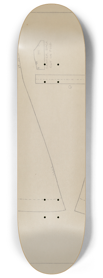 Mina Greene - Womans Coat (Pattern) 8.25 inch art skate deck