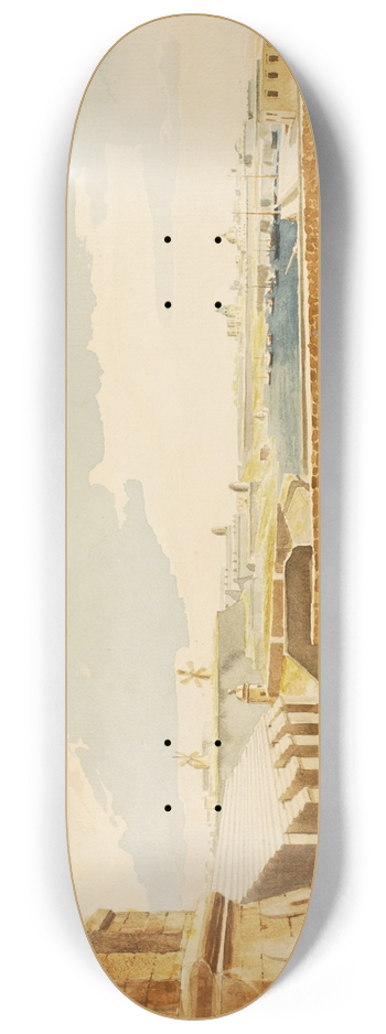 Miner Kilbourne Kellogg - Fortifications At Malta 8.25 inch art skate deck