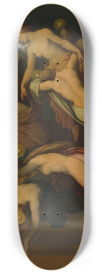 Moritz von Schwind - Die Plejaden (The Pleiades) 8.25 inch art skate deck