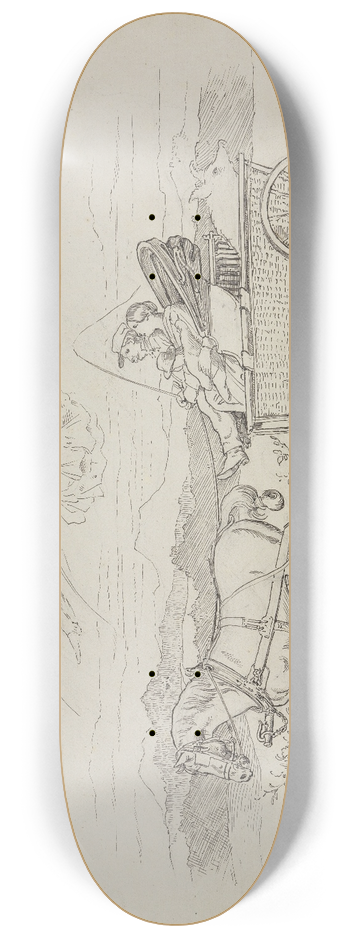 Moritz von Schwind - Poesie und Prosa 8.25 inch art skate deck