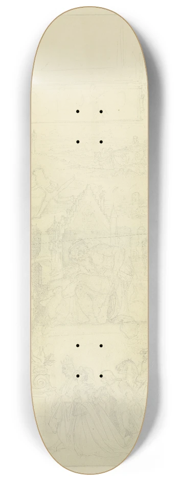 Moritz von Schwind - Puss in Boots 8.25 inch art skate deck
