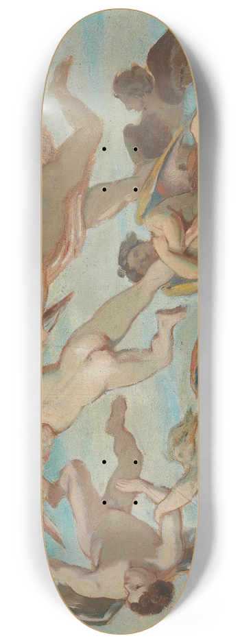 Moritz von Schwind - The Struggle for the Wreath 8.25 inch art skate deck