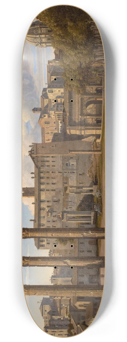 Johann Heinrich Schilbach - View Of The Forum Romanum Towards The Capitol 8.25 inch art skate deck