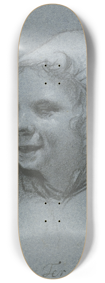 Moses ter Borch - Smiling Self-portrait, from the Side 8.25 inch art skate deck