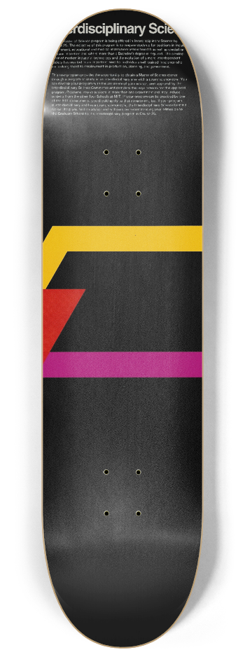 Nancy C. Pokross - Masters degree in interdisciplinary science 8.25 inch art skate deck