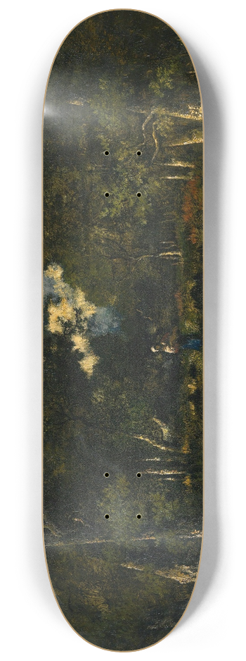 Narcisse-Virgile Diaz de La Pea - Bcheronne Dans Une claircie 8.25 inch art skate deck