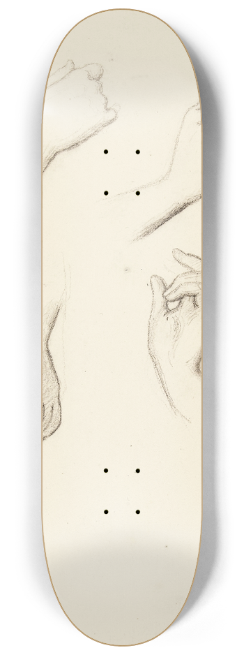 Narcisse-Virgile Diaz de La Pea - Etude de mains IV 8.25 inch art skate deck