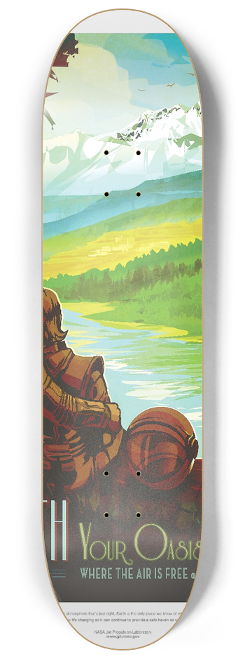 NASA - Earth 8.25 inch art skate deck