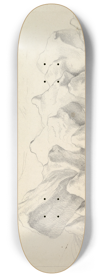 Johann Heinrich Wilhelm Tischbein - A Prehistoric Stone Circle on a Mound, an Extensive Landscape Beyond 8.25 inch art skate deck