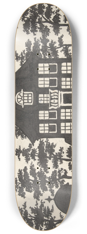 Nelly Bodenheim - Silhouet van een huis 8.25 inch art skate deck