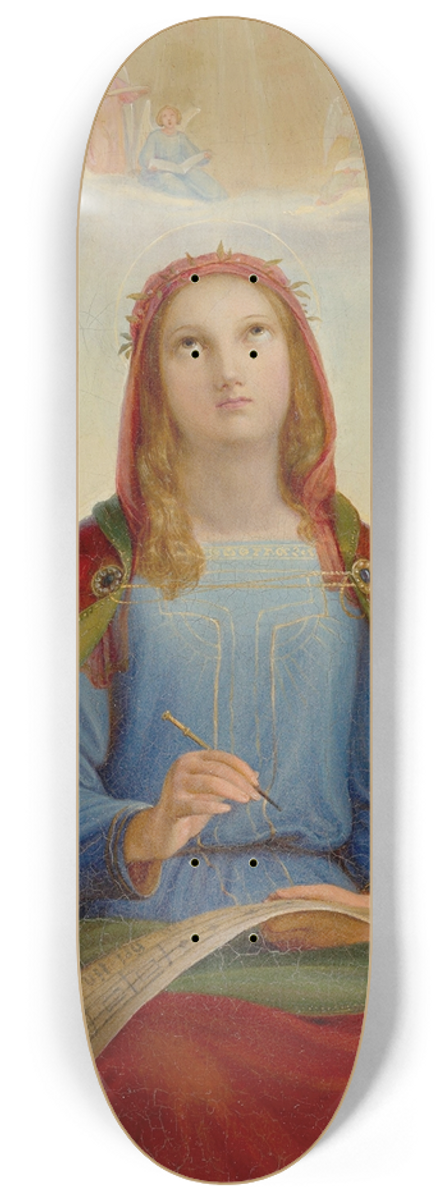 Johann Jakob Jung - Die Heilige Ccilie 8.25 inch art skate deck