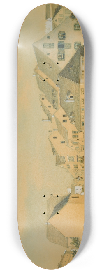 Johann Jakob Schneider - Steinenberg und Birsig in Basel 8.25 inch art skate deck