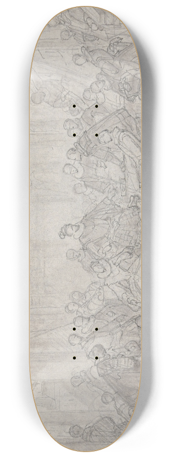 Nicaise De Keyser - The Archdukes Albert and Isabella Visit the Printer Plantin 8.25 inch art skate deck