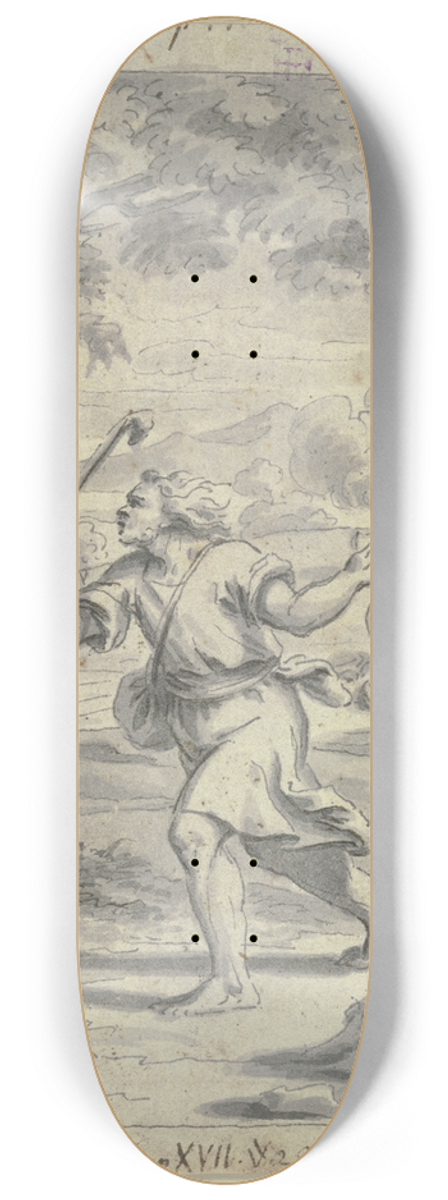 Johann Jakob von Sandrart - Cain and Abel 8.25 inch art skate deck