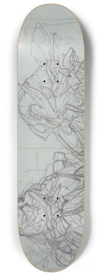 Nicaise De Keyser - Two Studies for Hlose and Ablard 8.25 inch art skate deck