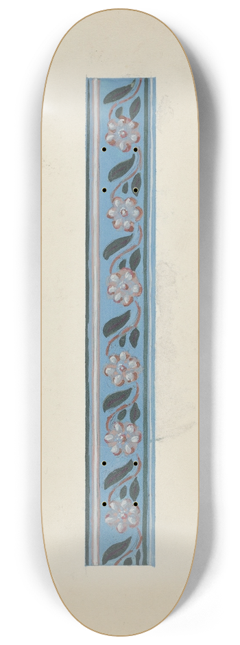 Nicholas Acampora - Wall Paper Border on Bandbox Lid 8.25 inch art skate deck