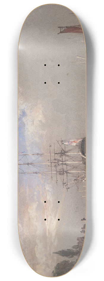 Nicholas Condy - H.M.S. St. Vincent at Plymouth 8.25 inch art skate deck