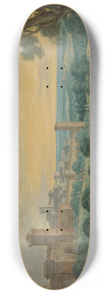 Johann Knig - Rebecca and Eliezer at the well 8.25 inch art skate deck