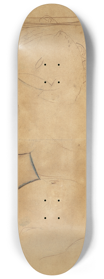 Amedeo Modigliani - Caryatide au Sein Pointu (Caryatid with PointedBreast) 8.25 inch art skate deck