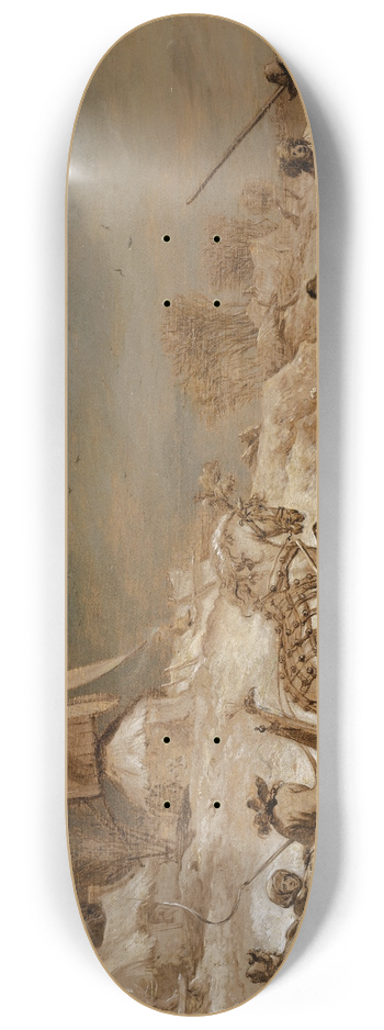 Nicolaes Pietersz. Berchem - Sledging 8.25 inch art skate deck