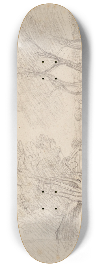 Nicolas Louis Cabat - Paysage 8.25 inch art skate deck