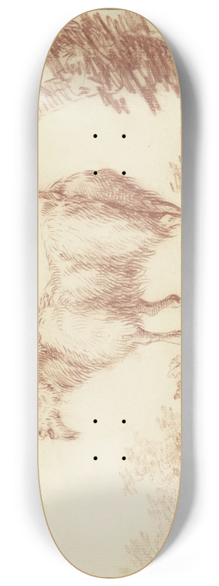 Johann Ludwig von Pfeiff - A goat to the left 8.25 inch art skate deck
